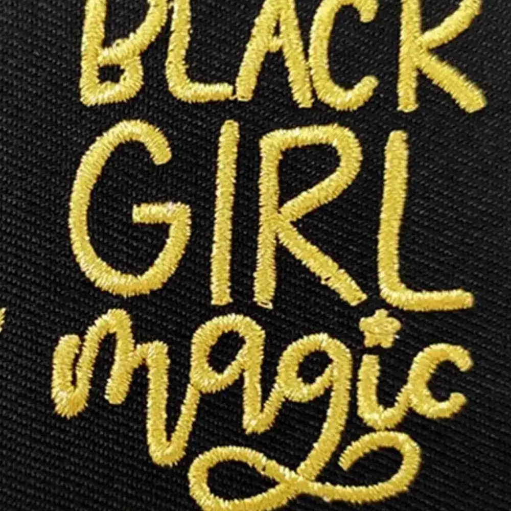 Custom Black Girl Magic Embroidered Iron on Sew on Patch Appliques Patches BY TEPRA SPORTS