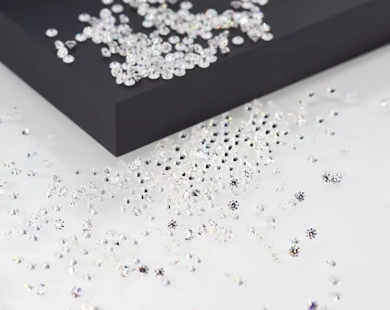 Wholesale Real Loose Lab Diamonds 0.1 Carat HPHT Melee Size Lab Grown Round White DE VVS Synthetic CVD Diamond Buy