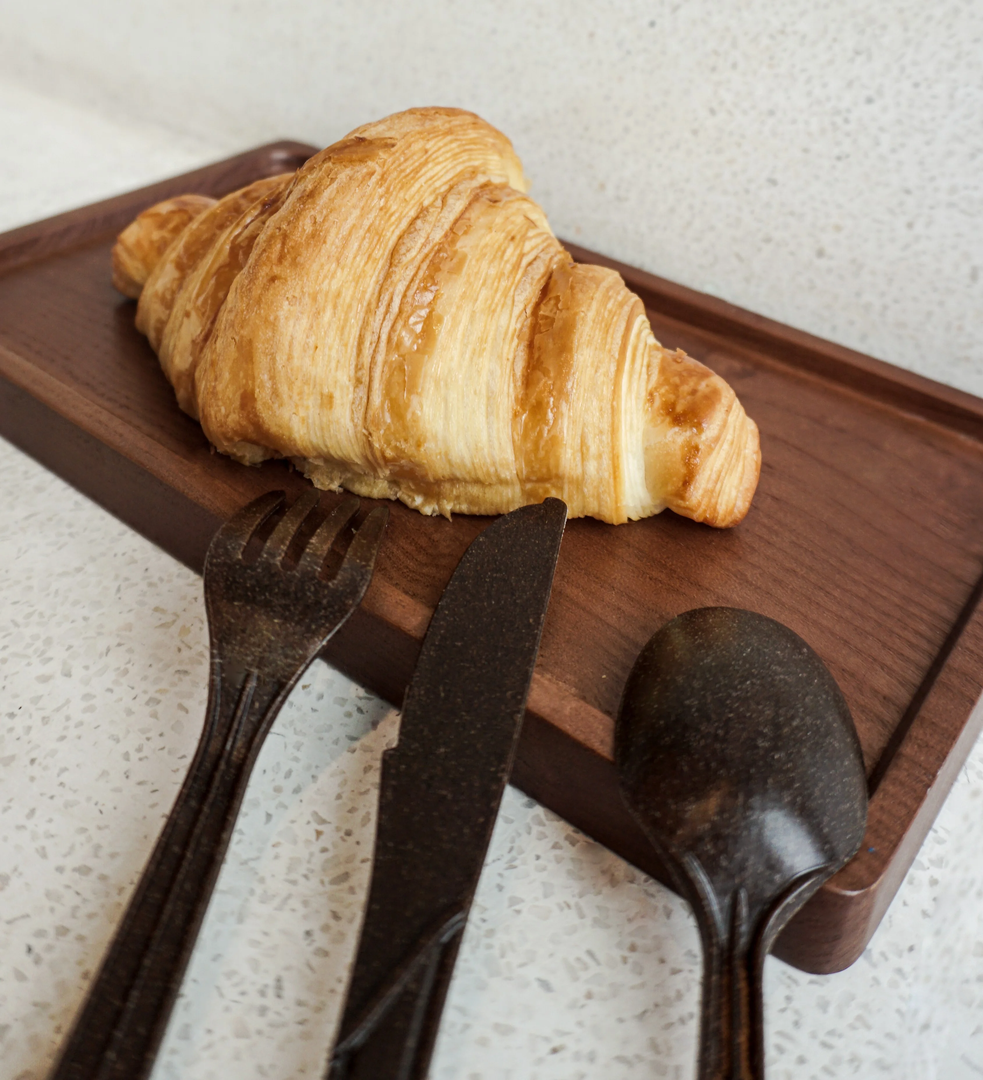 Biodegradable Disposable Cutlery Friendly With Environment Tableware Set (Knife Fork Spoon) From Coffee Grounds Veritas