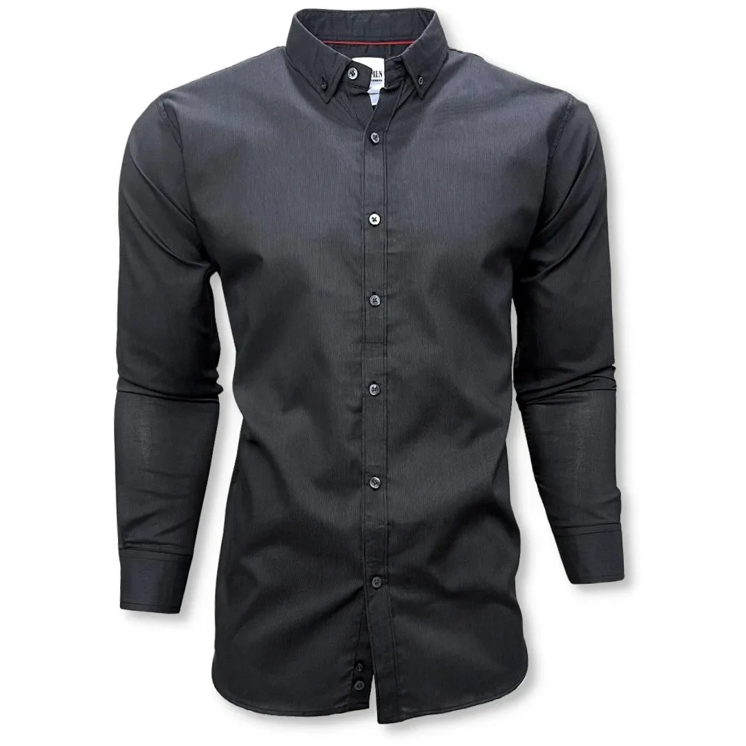 Cotton Pique Custom your own Designs Long Sleeves Dress Shirts for Men Luxury Quality Vietnam Manufacturer