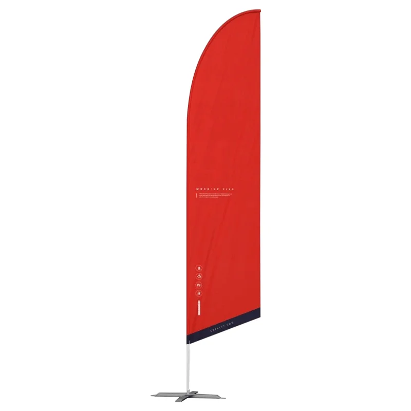 Polyester Material Flight Banner Custom Event Promotional Teardrop Banner Aluminum Advertising Banner Beach Flag