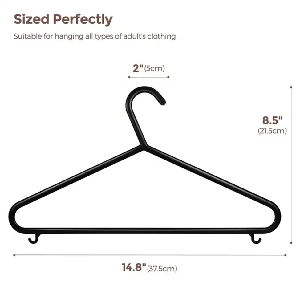 Hot Sale Wholesale Luxury Black Plastic Shirt Tube Hanger With Hooks