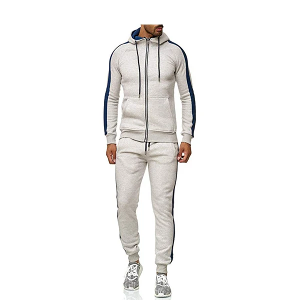 Hot sale Wholesale Blank Track suits Design Your Own jogging Men Jogger Sweat suits Tracksuit with side stripes custom for men
