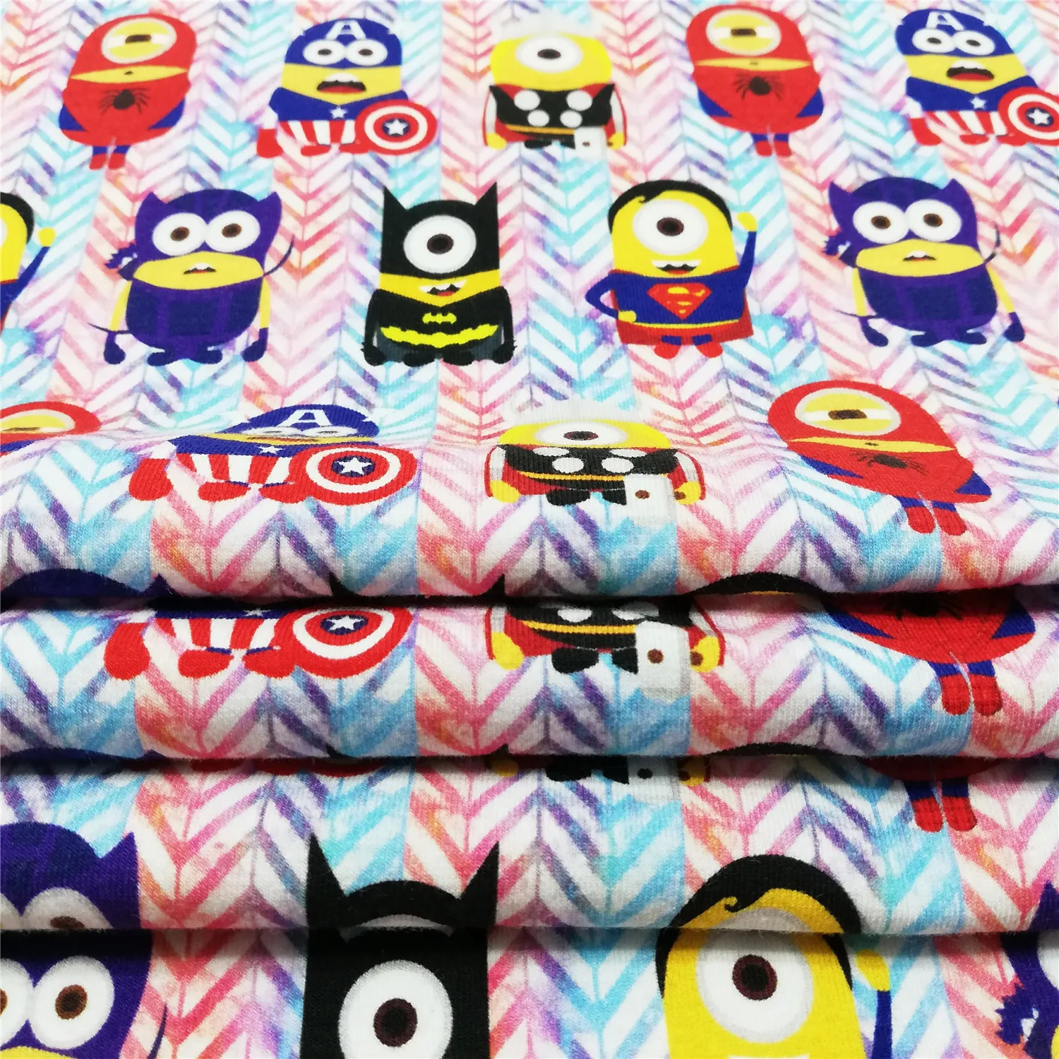 CJ170 Custom Printed Cotton Single Jersey Fabric 100% Cotton, 170gsm, no MOQ per print