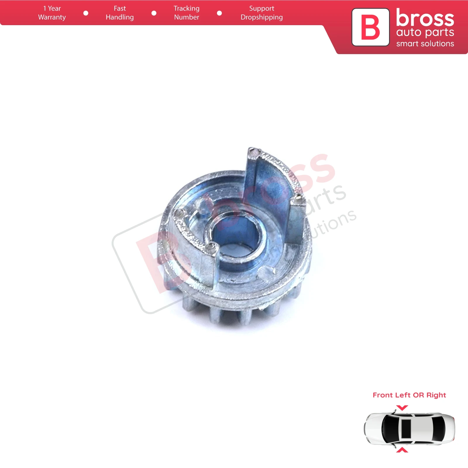 BGE722  Manual Window Regulator Repair Gear Front for VW Transporter T4 MK4 Eurovan Caravelle 1990-2003