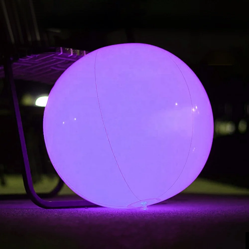 Лучшие продажи светодиодные белые шарики фонтан игрушки RGB цвет сад плавающий светящийся свет беспроводной пульт дистанционного управления Рождественский светодиодный пляжный мяч