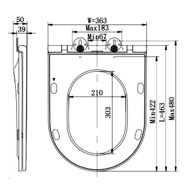 Family Adult And Kid Seat Toilet Soft Close White Quick Release PP Toilet Seat