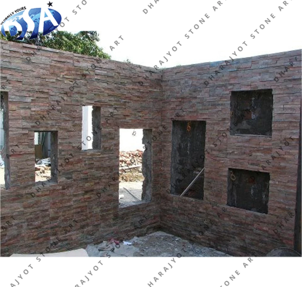 Red Polished Antique Beautiful Stone wall Cladding Natural Stone Wall Cladding And Stone Panel