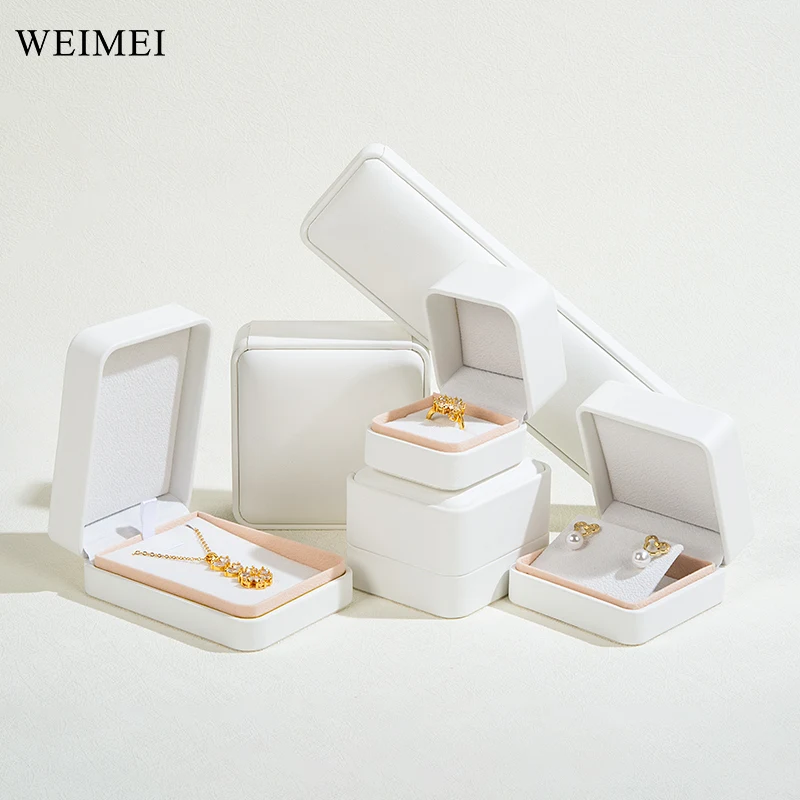 WEIMEI Wholesale PU Leather Package Jewellery Packaging Ring Bracelet Necklace Earrings Packaging Box Custom Jewelry Packaging