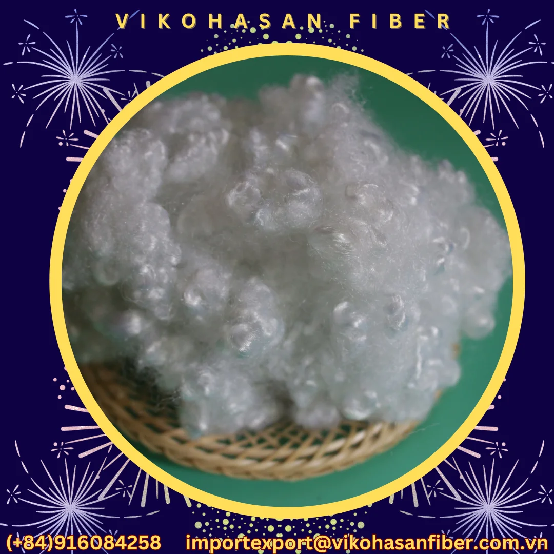 Polyester Fiber Holow Conjugated Siliconized HCS White Recycled GRS Fibers For fill toy pillow quilt blanket sofa furniture