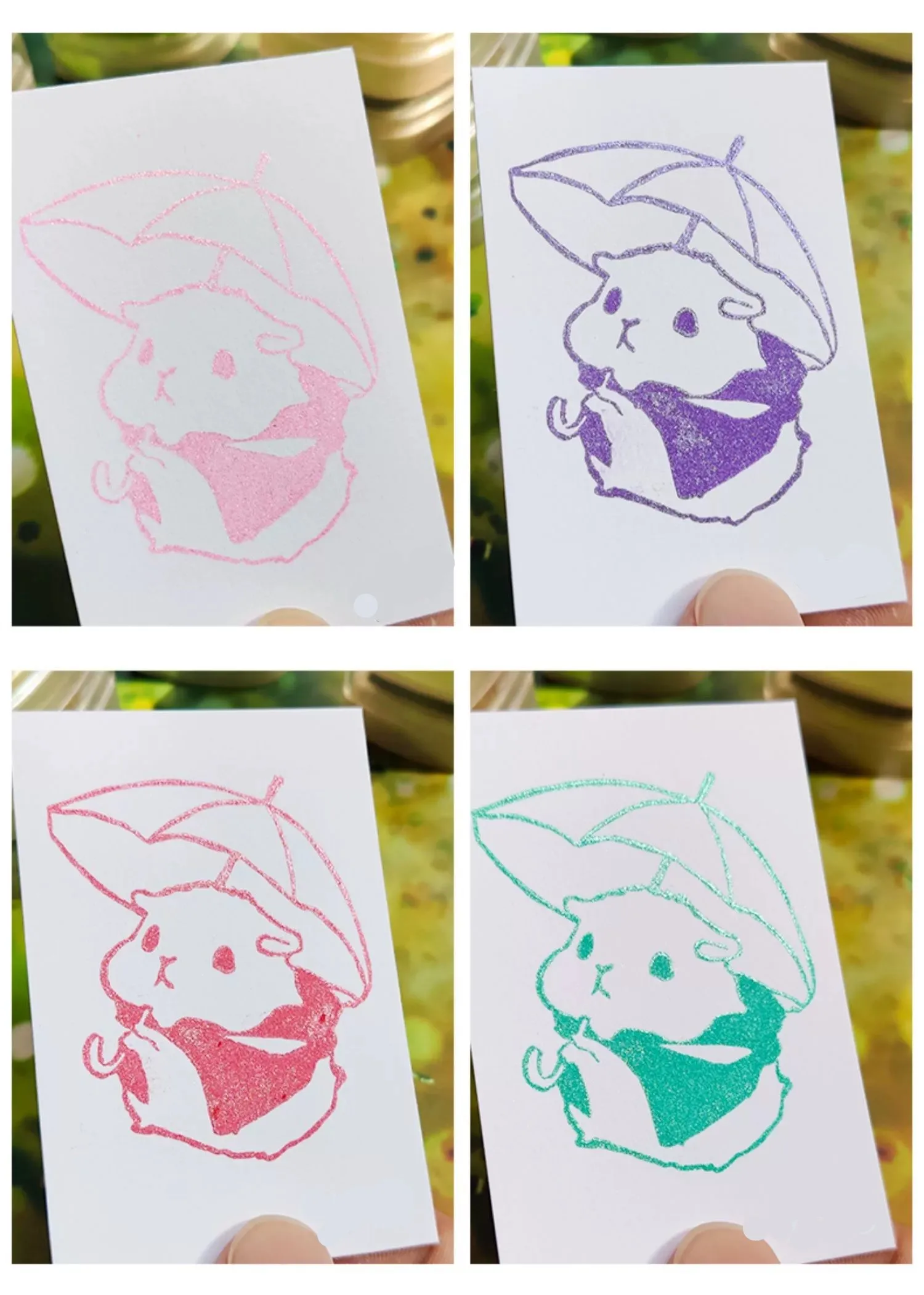 Special pearlescent ink pad Kids DIY Scrapbook Colorful intense metallic effect Stamp Pads flash color for Finger painting