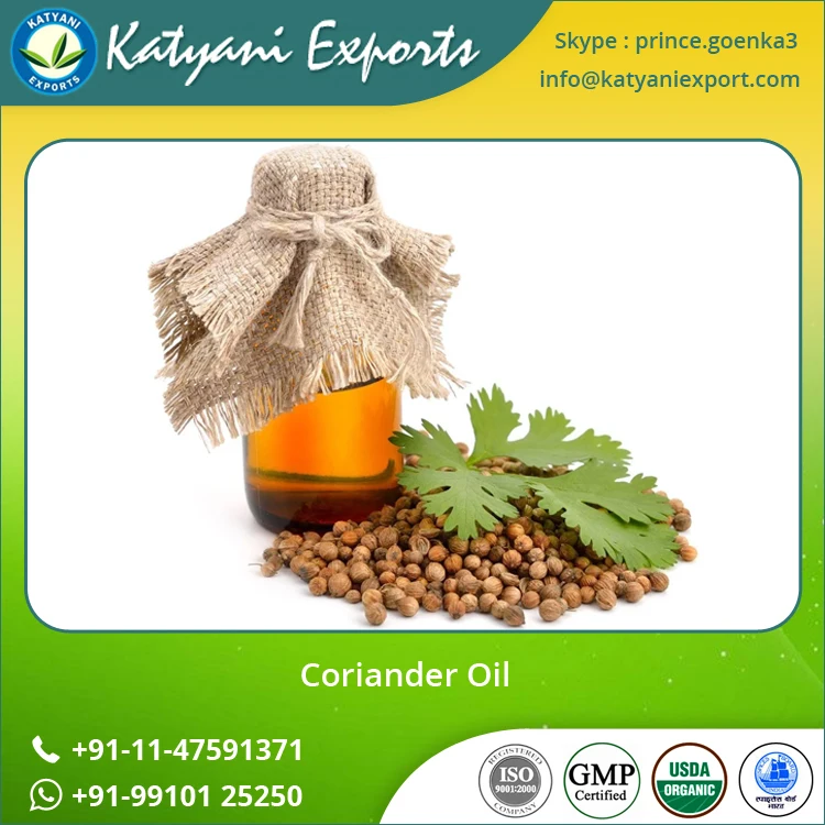 Premium Quality 100% Pure Coriander Oil: Wholesale Deals Direct from Indian Manufacturer | Bulk Coriandrum Sativum Essential Oil