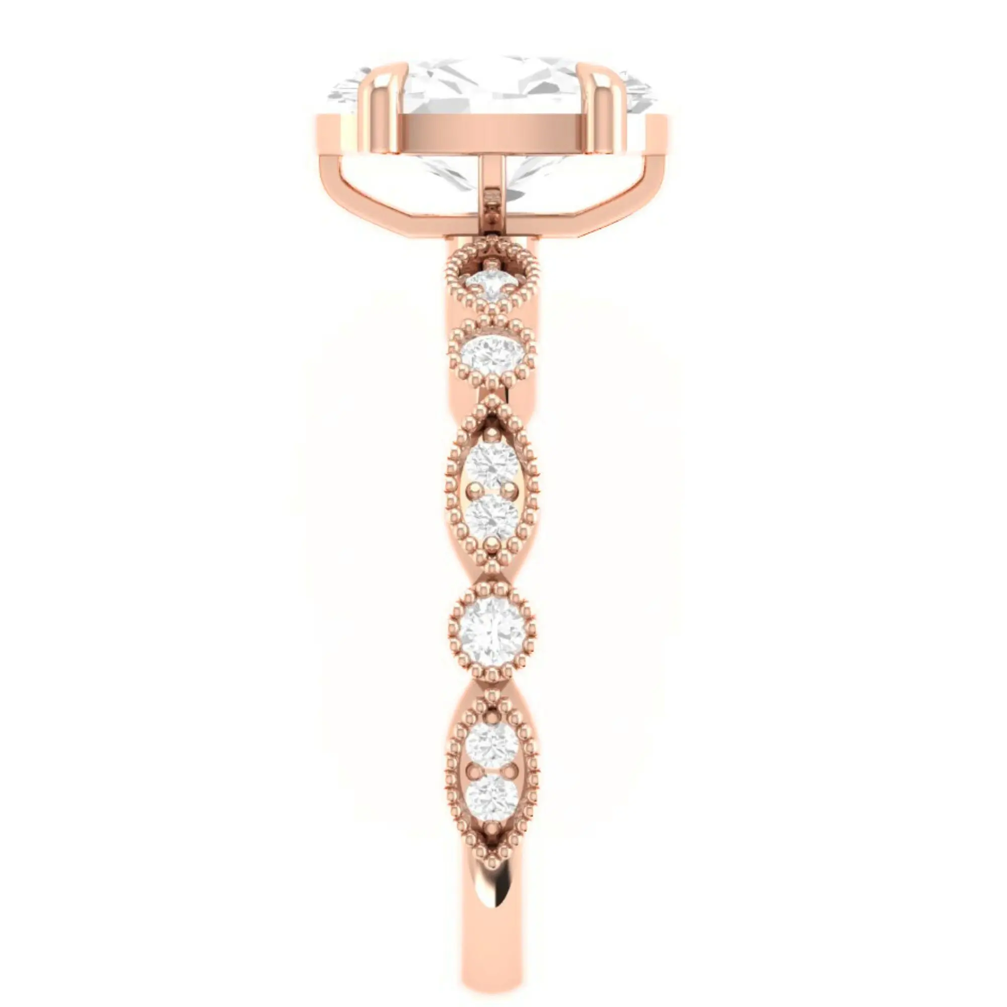 3 Carat Oval Shape CVD Lab Grown Diamond 14 K Gold Wedding Ring Eco Friendly Diamond With High and premium Quality Product