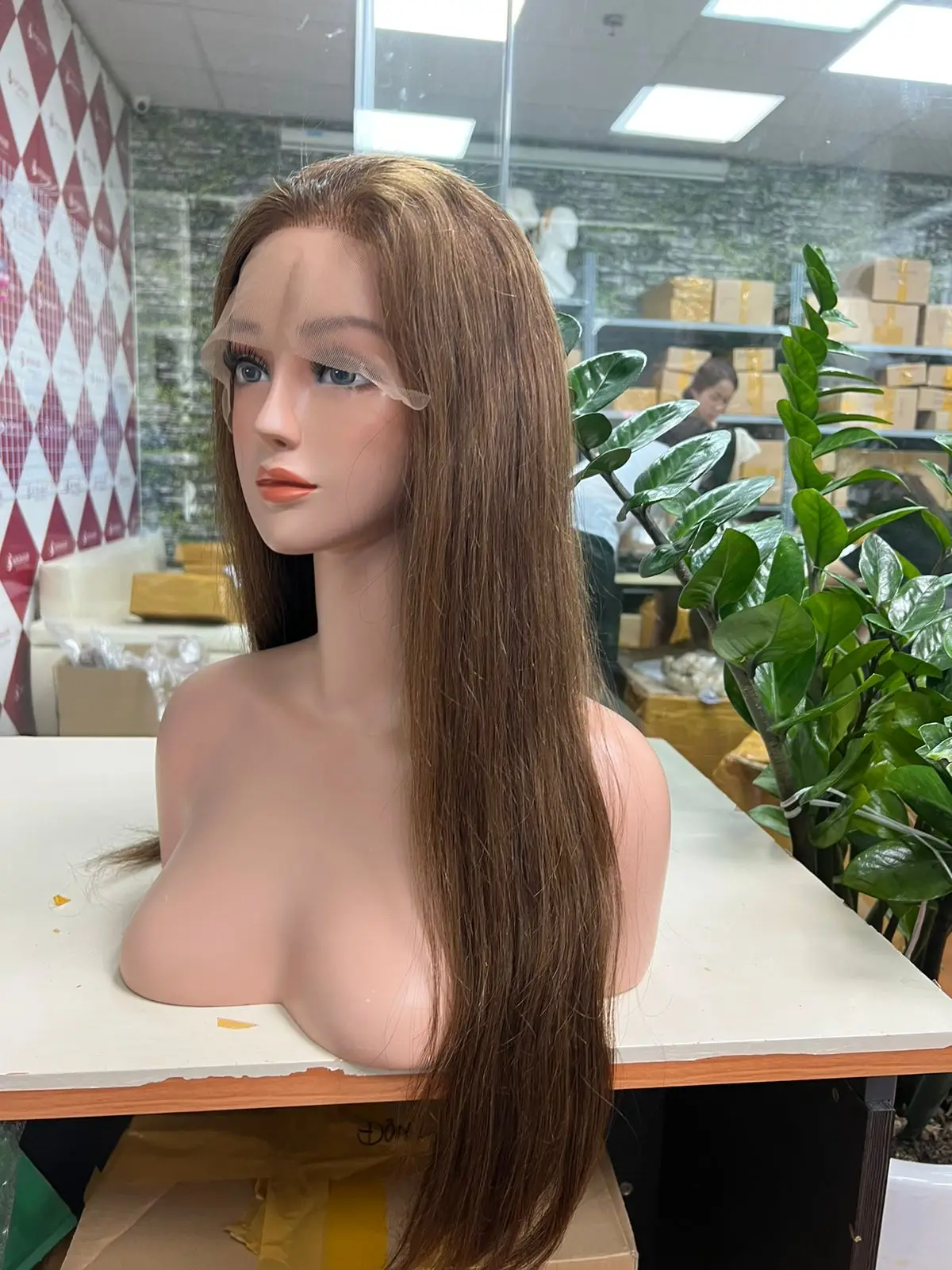 Beautiful Front Lace 13x6 Wigs Silky Natural Straight Wholesale Factory 100% Human Hair Natural Color