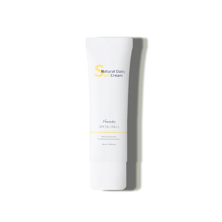 HWADO COSMETIC Natural Daily Suncream Slow Cosmetic 100% Natural Tea Ingredient BHC-S SPF18++ 95% UV Protection Korean Beauty