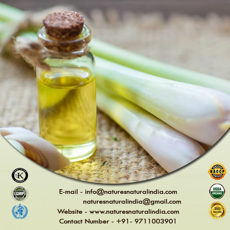 Factory Supply Natural Lemongrass Essential Oil for Aromatherapy Diffuser Cosmetic Additive and Candle Making