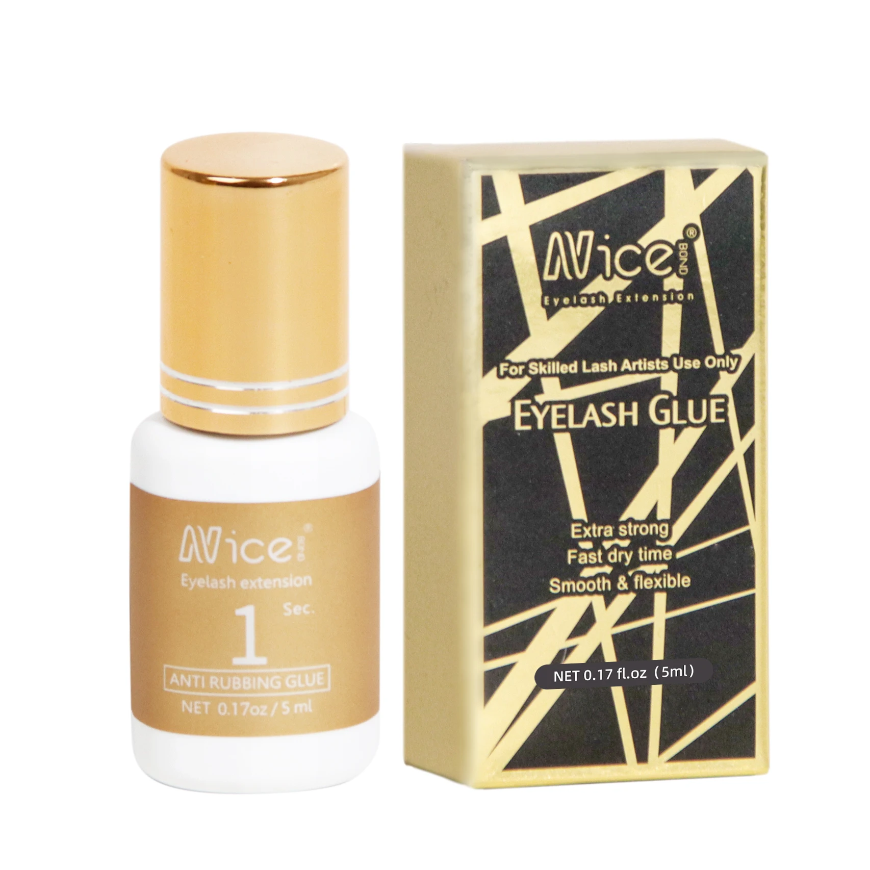 Wholesale 0.5-1 Sec Drying Time Professional Use Only Black Adhesive Extra Strong Eyelash Extension Glue