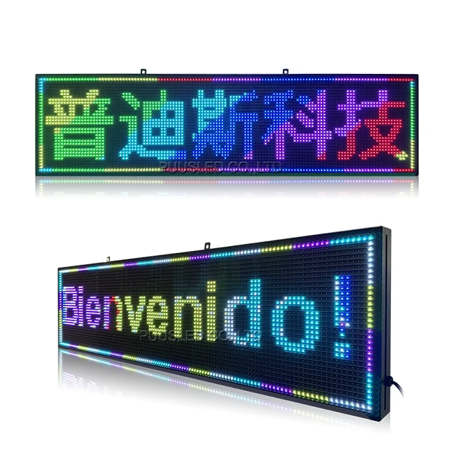 Night Store Led Scrolling Screen P10 Full Color Led Running Text Led Sign LED Welcome Display For Store