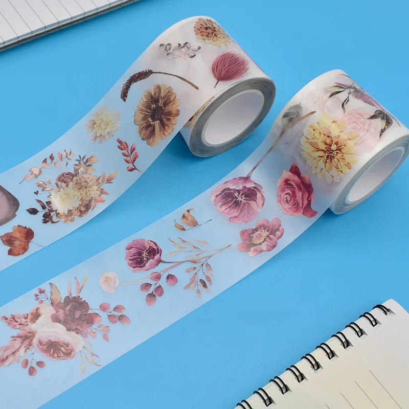New trends fashion style matte transparent tape pet diy journal scrapbooking washi tape custom for woman