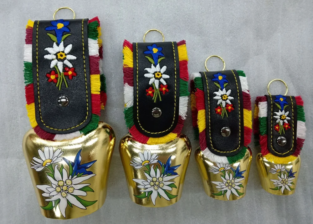 Top Sale Custom Logo Supplier Metal Small Gold Swiss Cow Bells