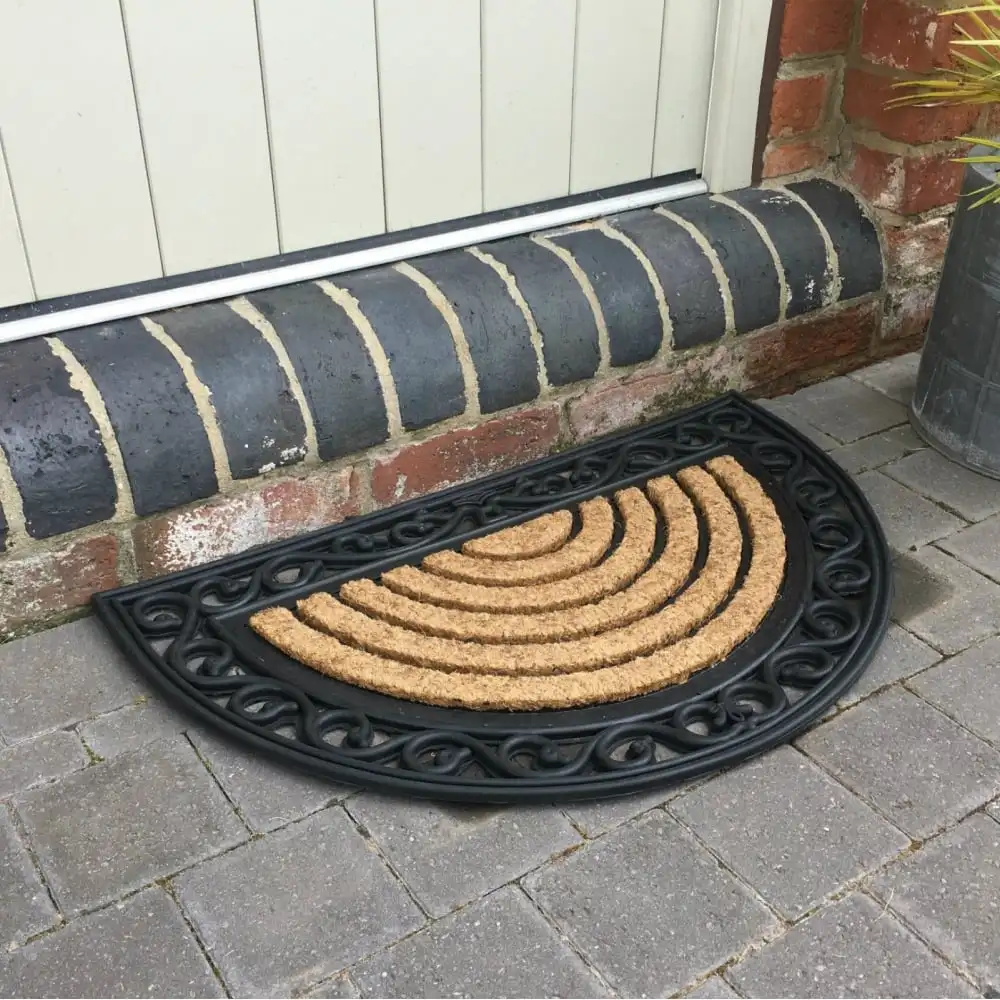 Handmade High Quality Rubber Backed Coir Door Mat Natural Coir Fiber From India Unique & Durable Doormat For Your Home Or Office