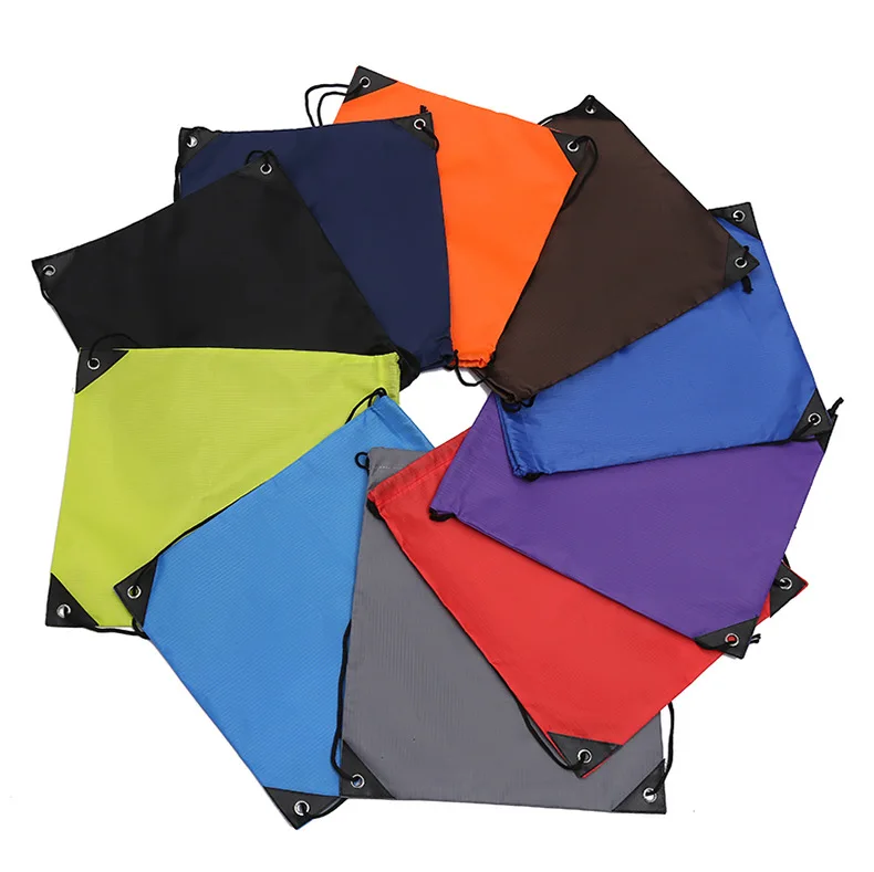 Wholesale polyester custom promotional capacity drawstring sack packing bag