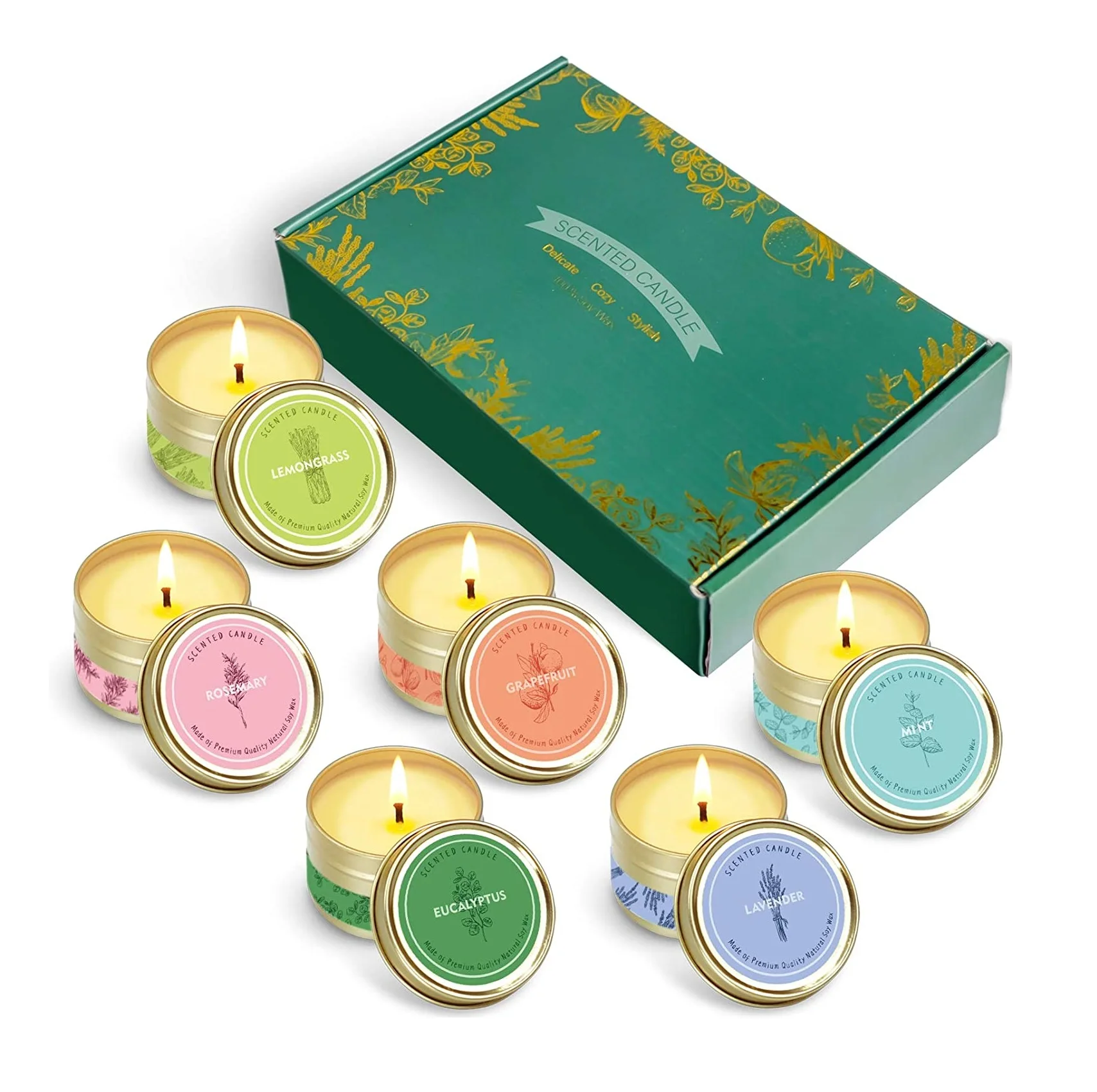 factory price scented candle customized multiple colors soy wax candles scented