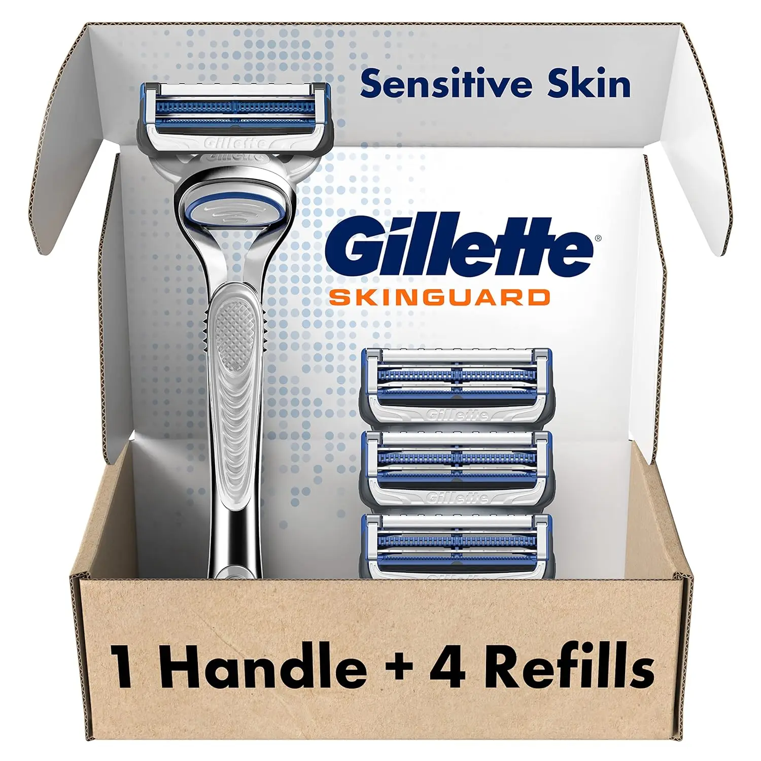 Gillette Series 3X Moisturizing Shave Gel, 6 Count, 7oz Each, Lubrication to Protect Against Irritation, Blue-White, 7oz