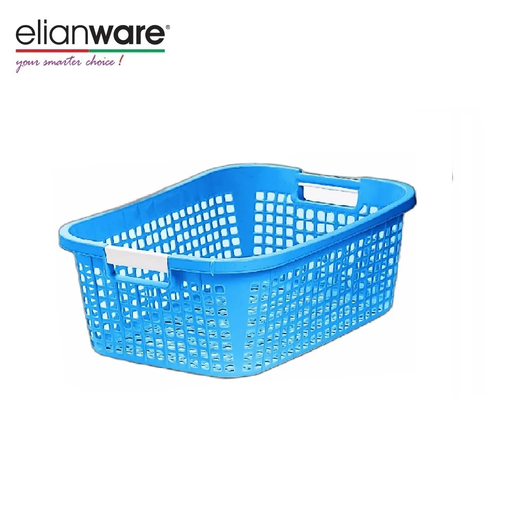 Elianware Plastic Shopping/Laundry Storage Basket with Handle from Malaysia