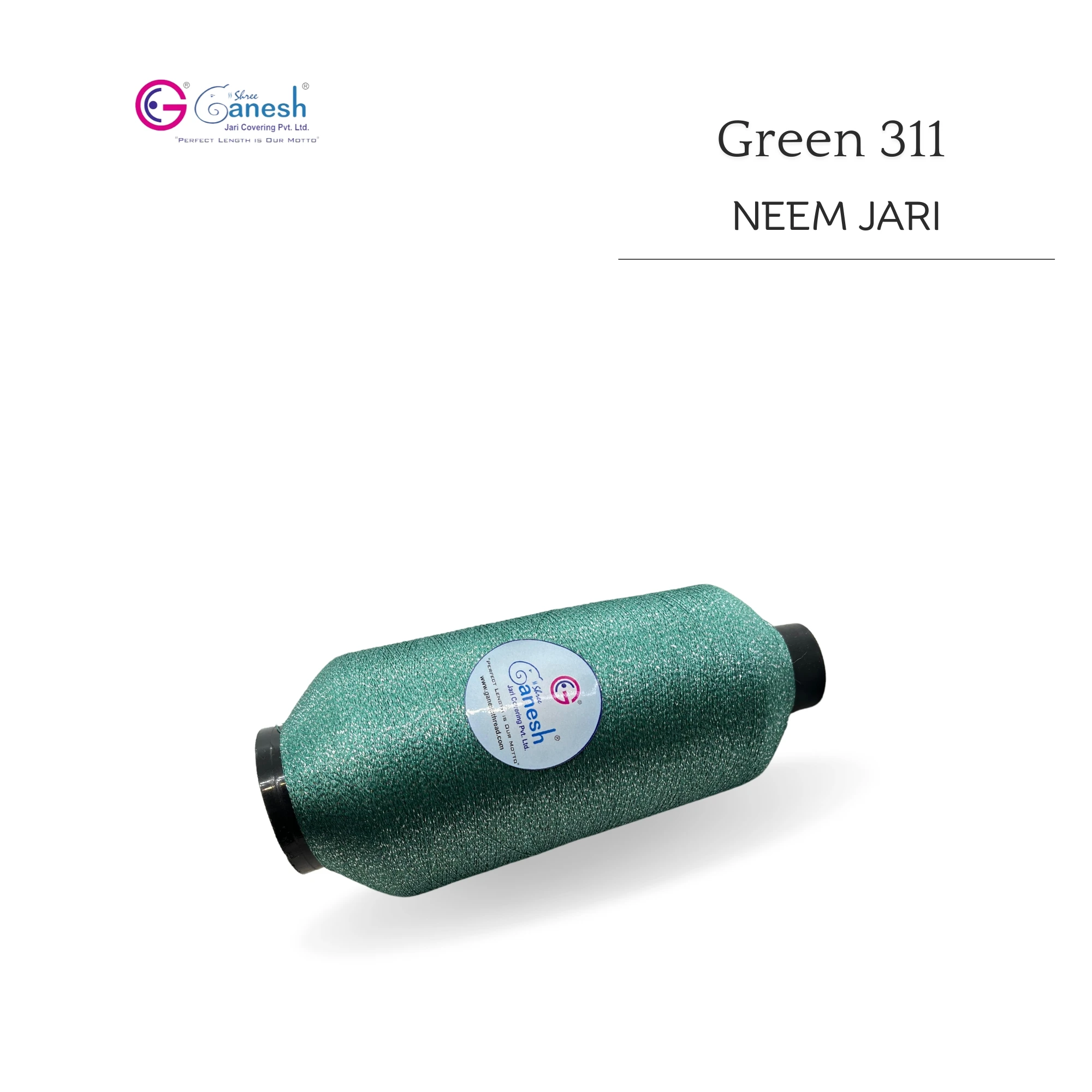 Зеленый 311 цвет 180D Neem Jari металлическая Флора вышивка пряжа высокопрочная люрекс полиэстер для ручного вязания