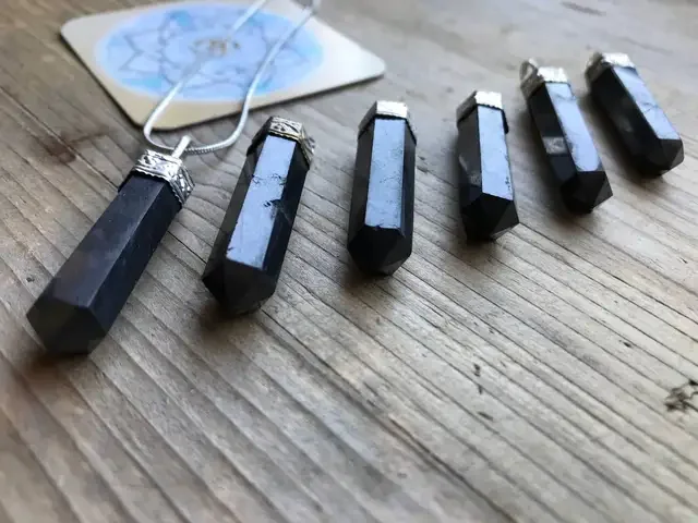Wholesale Natural Black SHUNGITE CRYSTAL POINT PENCIL PENDANT Gemstone Chakra Healing Necklace Pendants Meditation Gifts Jewelry