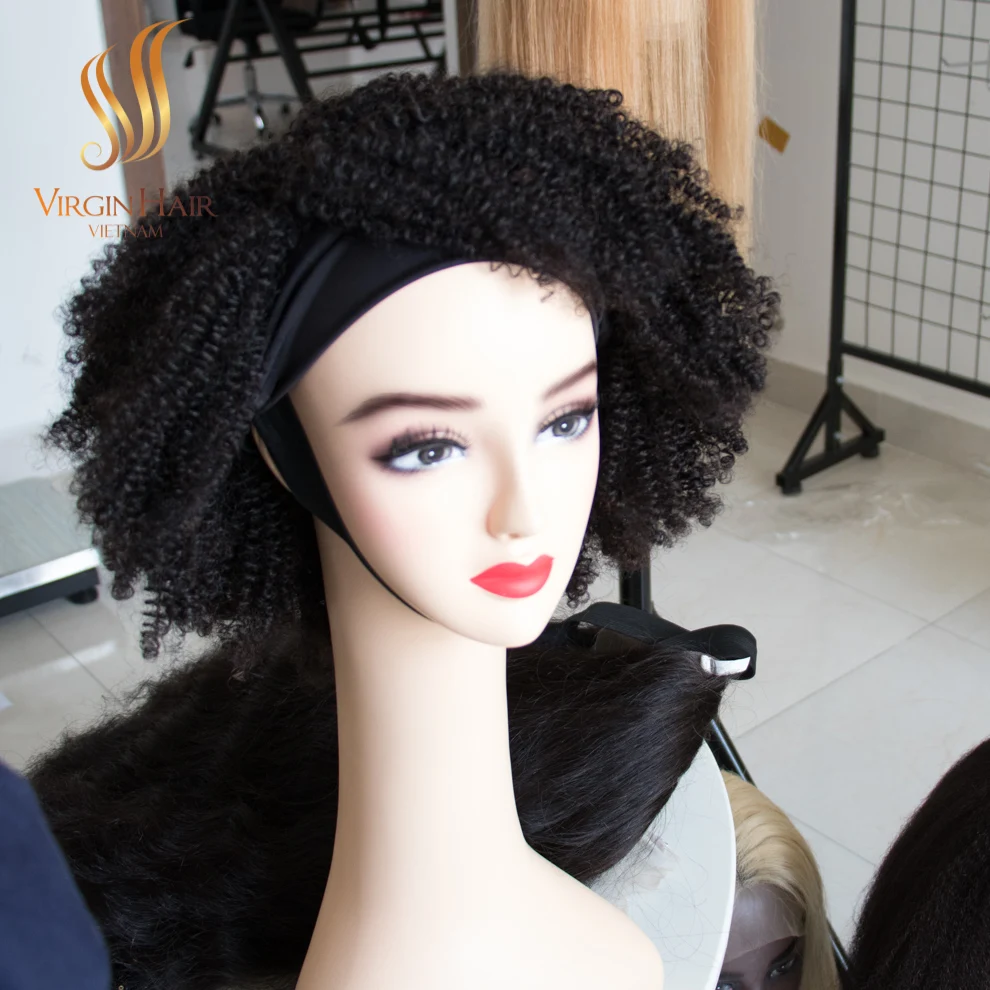 Best Quality Raw Hair Indian Head Band Wigs 100% Human Hair From Wholesale Vendor Price Factory