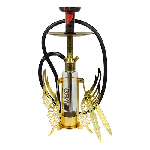 Eagle Brass Shisha  With Silicon Pipe (100% Brass Metal) 21inch