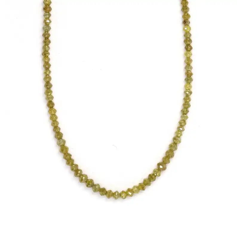 Natural Yellow Diamond Faceted Rondelle Beads 2-3mm Drilled Conflict Free Yellow Diamond Beads For Jewelry Making Diamonds India