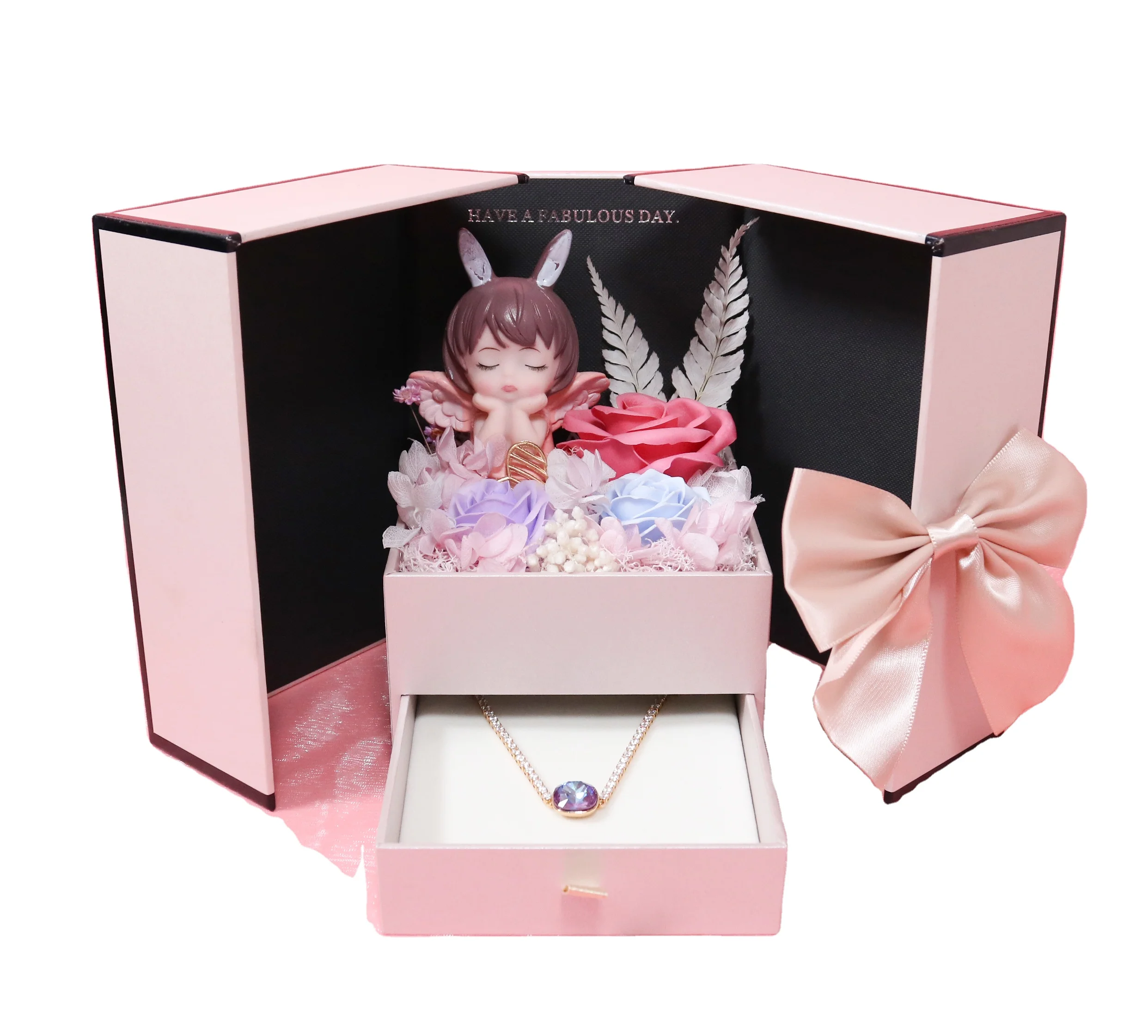 Jewelry Box 1/6 jewelry box wholesale nacre velvet necklace earring box shell shape mother of pearl