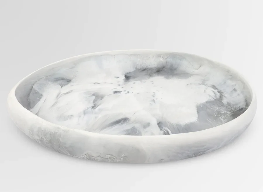 Cream Color Most popular in Europe Bowls factory wholesales 6/16/18/20/22/24/26cm diameter custom logo Resin coated dinner set