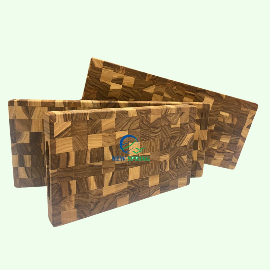 Wholesales High-quality wooden cutting boards for kitchen use are made of durable Teak wood, safe for health made in Vietnam