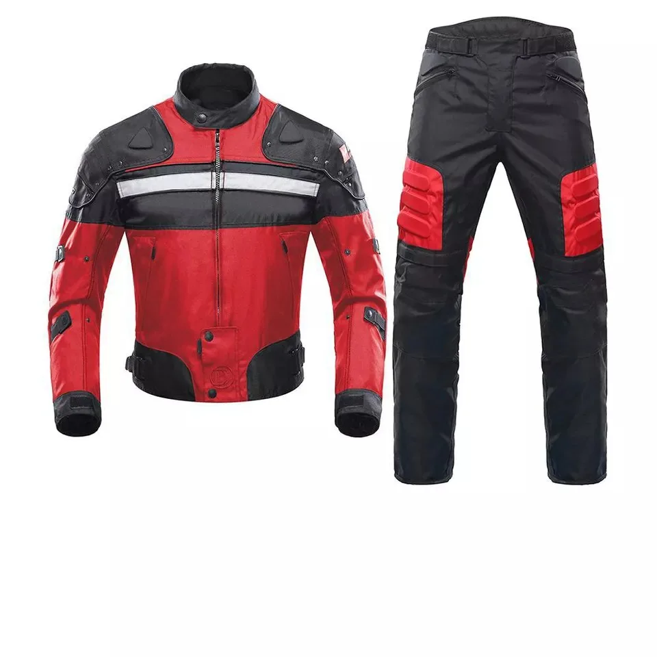 Waterproof Motorcycle Jacket Jacket +Pants Riding Racing Motorbike Clothing Moto Suit for 4 Season
