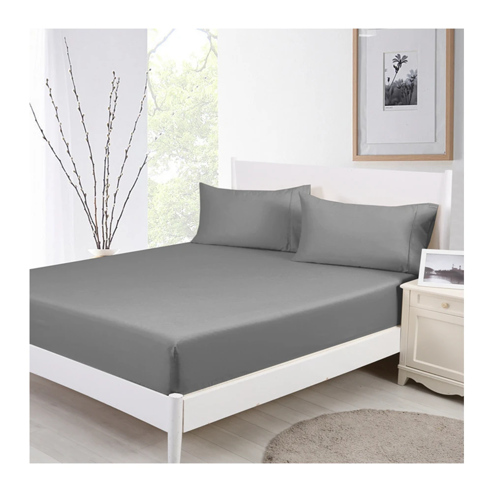 Wholesale Customize Color 40cm Deep Pocket Elastic Cool max Bed Sheets Fitted Set Customize Size For Home Use