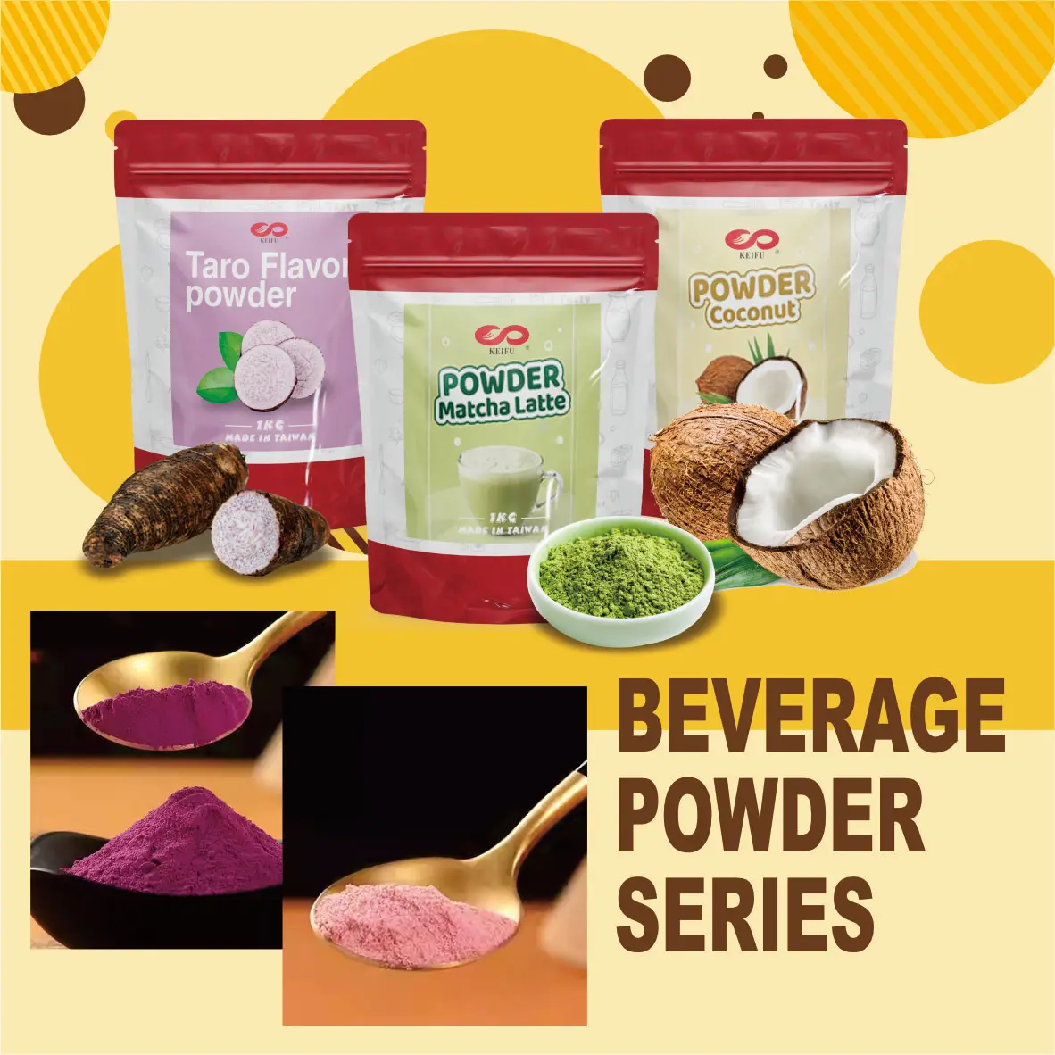 KEIFU - 3 в 1 шоколадный пузырьковый чай порошок растворимый молочный смесь OEM/ODM для Пузырькового чая напиток Топпинг кг