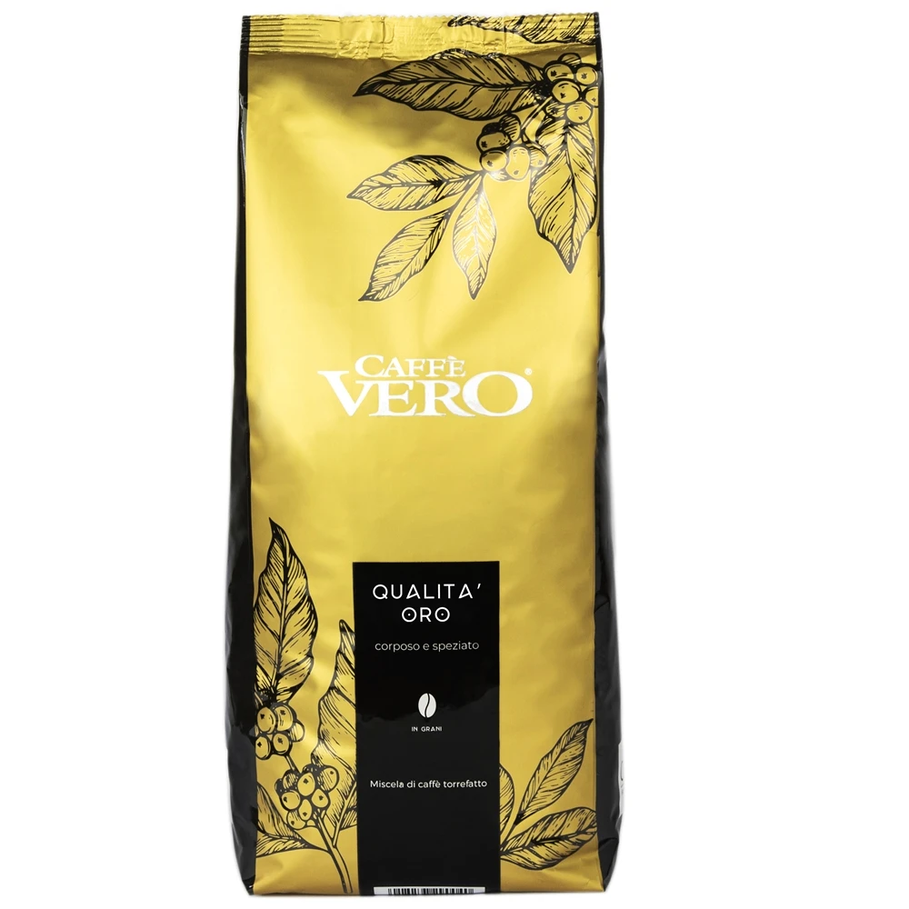 Qualita Oro Blend 1kg bag - Made in Italy - 40/60% Arabica/Robusta - Roasted Coffee Beans