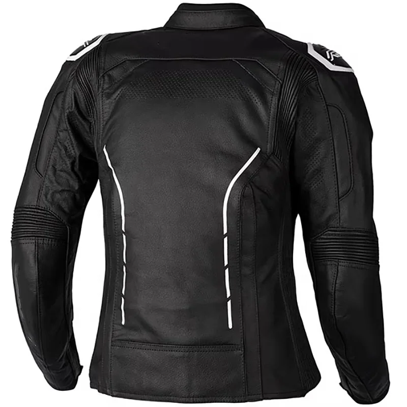 Black Leather Quality Motorcycle Jacket Men Biker  Motorcycle Racer Leather Jacket Real Genuine Leather Racing