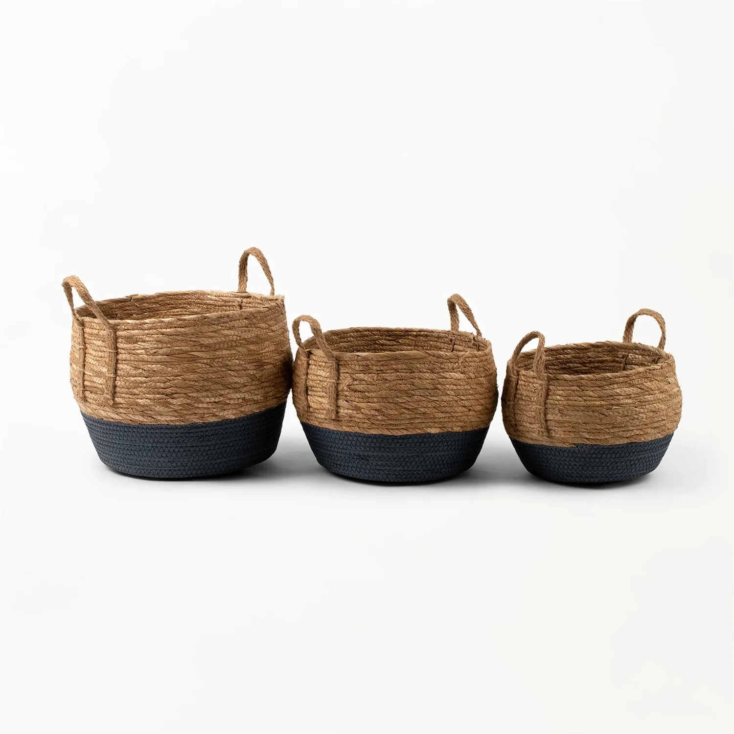 Handcrafted Large Water Hyacinth Basket with Handles for Eco-Friendly Storage and Rustic Home Decor