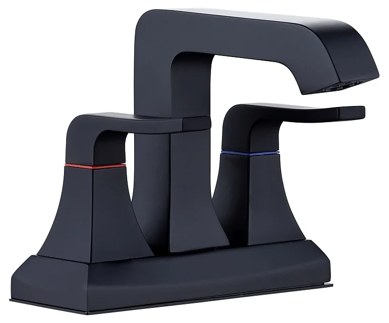 Bathroom Vanity Sink Faucets with Pop-up Drain and Supply Hoses Oil Rubbed Bronze Black 2 Holes 360 rotating adjustable