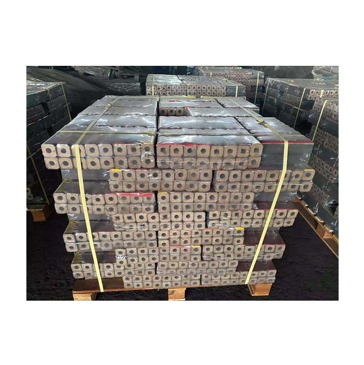 Непревзойденное качество 100% малазийского происхождения натуральный экологически чистый 220 мм квадратная трубчатая форма брикет древесного угля из опилок