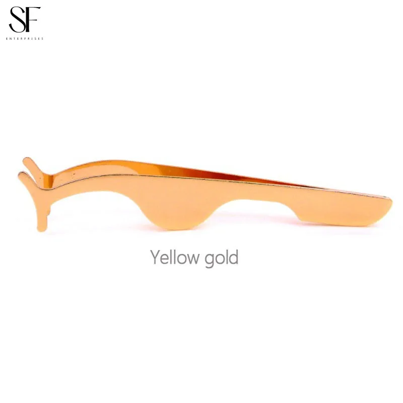 Pink blue black gold color eyelash applicator stainless steel custom lash tweezers
