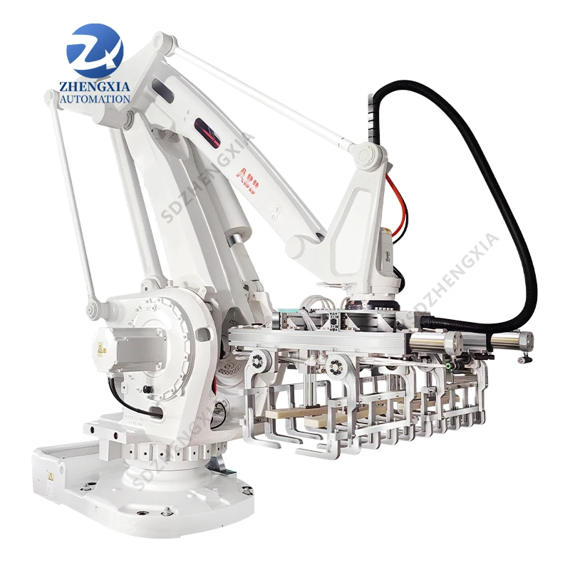 ABB Robot Palleitzing Line 25kg 15kg 50kg Box Carton Bottle Cans Palletizer Robot ABB Bag Palletizer