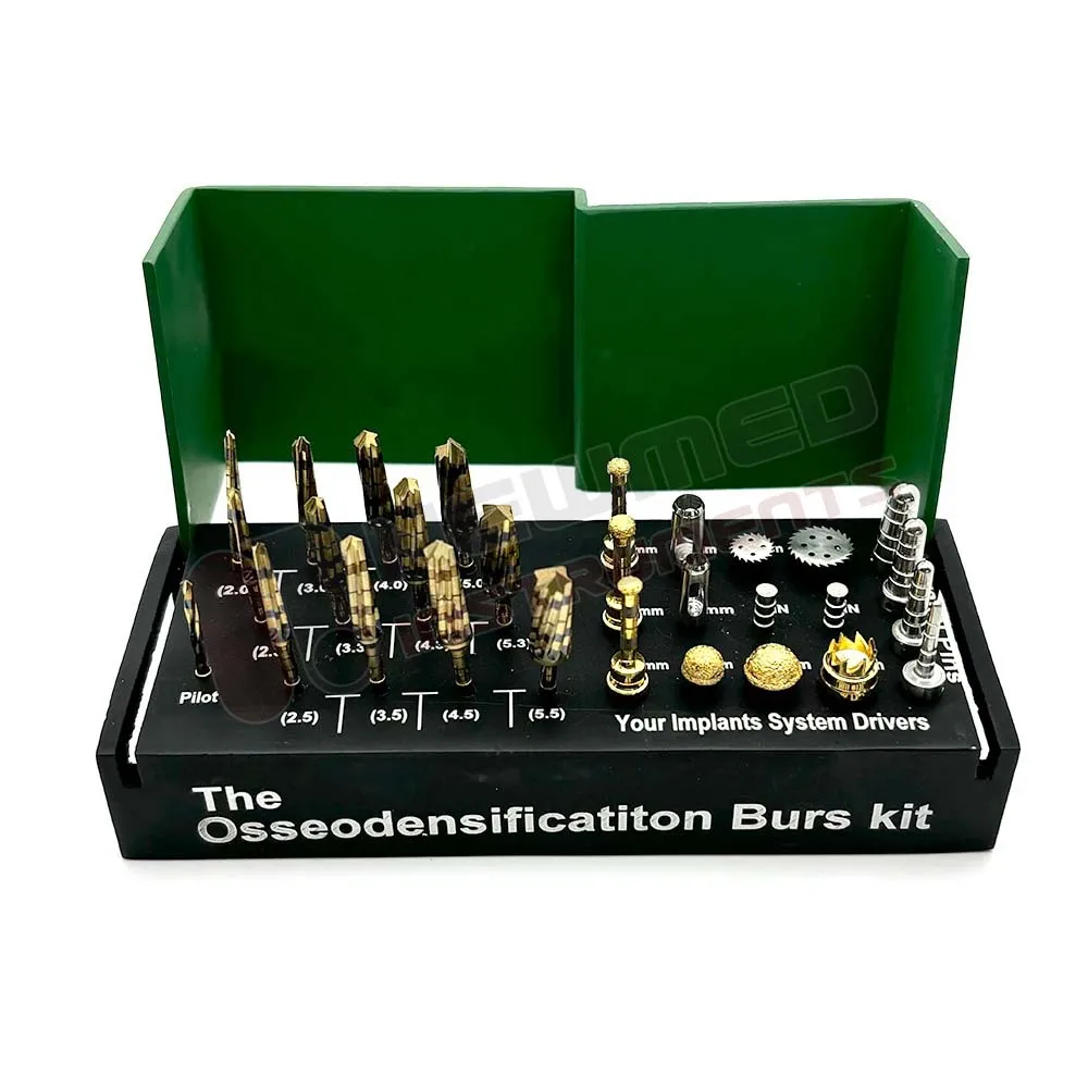 29Pcs Dental Implant Drills Osseodensification Burs Kit Maxillary Sinus Lift Drills Kit for Surgical Dentist Lab Instrument Tool