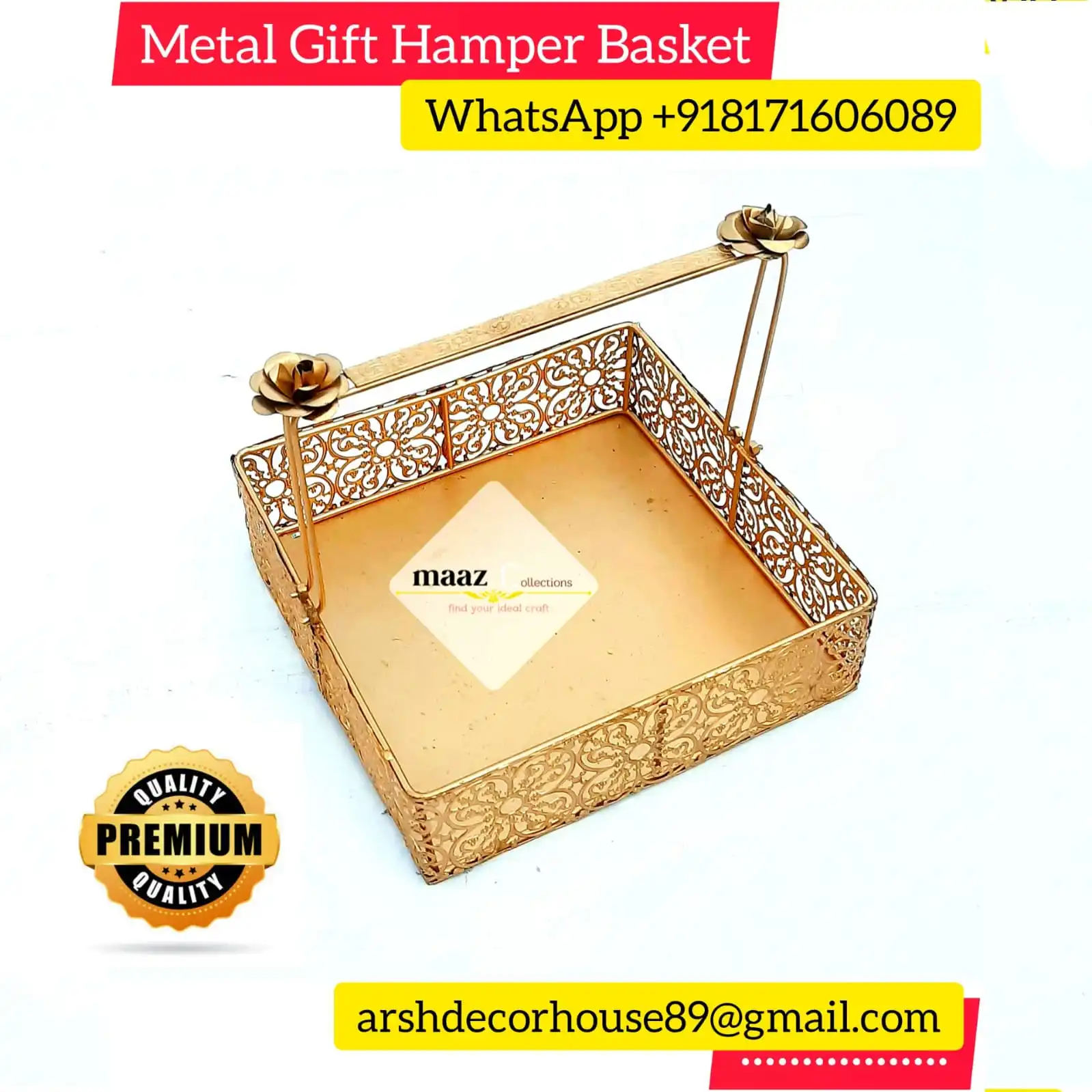 Holiday  Basket Handmade decorative gift basket made in india fruit container flower basket for wedding manufacture