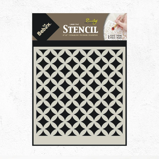 Reusable durable eco friendly plastic PET allover stencil